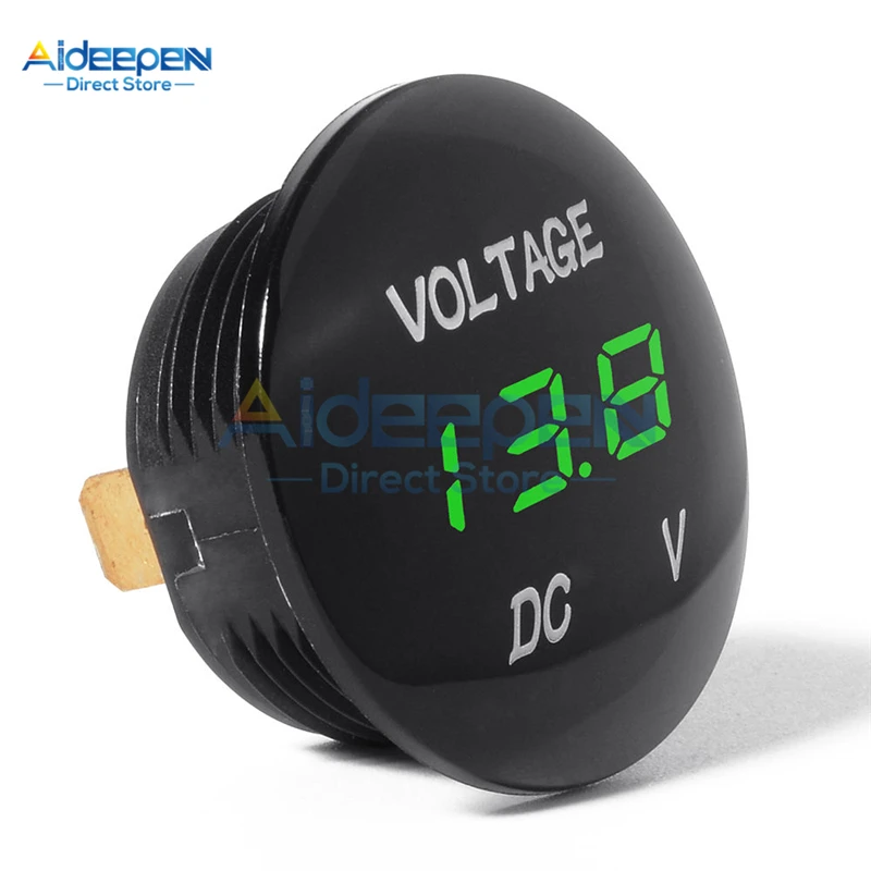 Green DC 5 V-48 V Водонепроницаемый светодиодный Дисплей Цифровой вольтметр Автомобиль Мотоцикл Напряжение метр Напряжение тестер для авто Батарея 12V 24V 36V - Цвет: Green