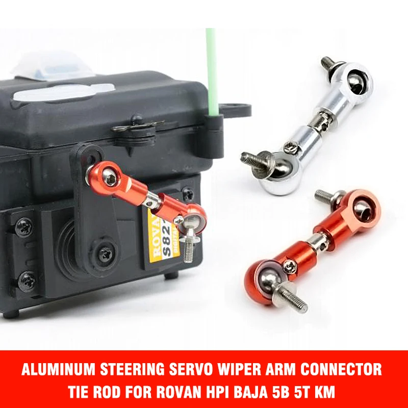 Aluminum Steering Servo Wiper Arm Connector Tie Rod For Rovan HPI Baja 5B 5T KM RC Cars Parts
