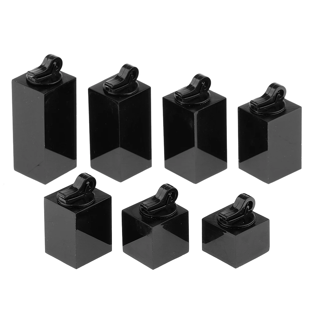  7Pcs Acrylic Finger Ring Display Stand Holder Jewelry Shop Showcase for Bead Rings Jewelry Display 