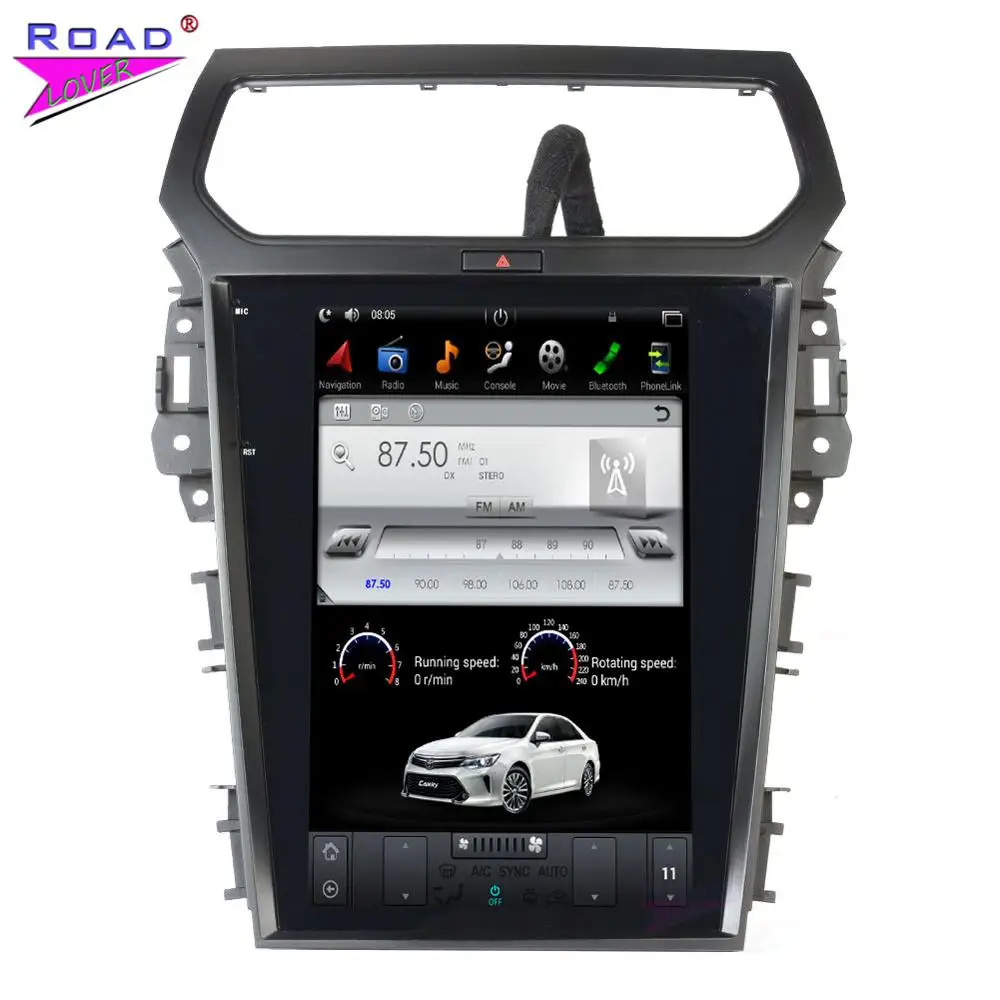 Автомагнитола Android 7,1 Автомагнитола 4 ядра для Ford Explorer 2013-Стерео gps навигация Tesla стиль 12,8 '2G+ 32G Автомагнитола