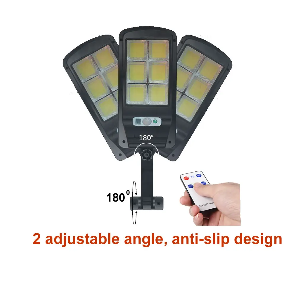 luz solar 120 led tahan air ip65 motion sensor outdoor solar garden light sinar matahari pemandangan peta lampu solar reflektor remote