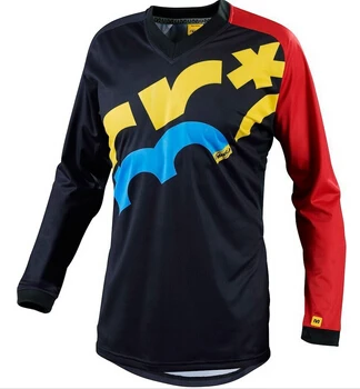 Jersey 01 Футболка с длинным рукавом для горного велосипеда MX DH Mtb, одежда для велоспорта, велосипедная одежда для мотокросса, Майо - Цвет: Jersey 01