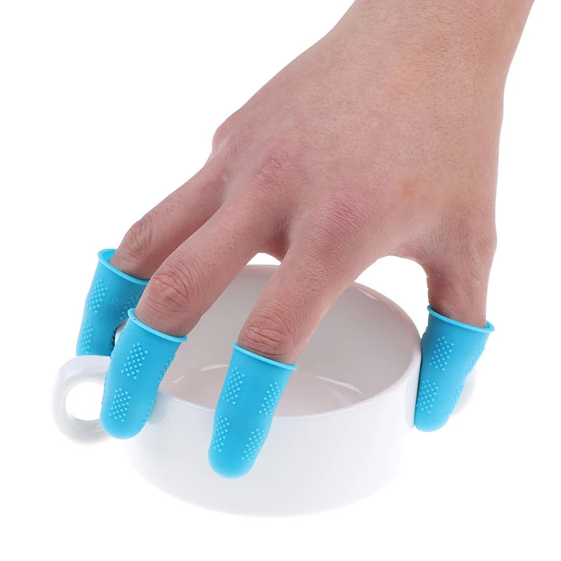 3/5pcs Silicone Finger Protector Sleeve Cover Anti-cut Heat Resistant Anti-slip Fingers Cover For Cooking Kitchen Tools
