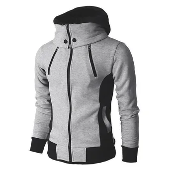 

Autumn And Winter Fleece Fake Two Pieces Hoodies Zipper Cardigan Men Casual Slim Warm Coat Fashion Style Streetwear Sweatshirt