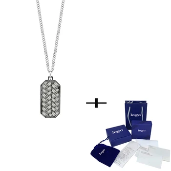 

New Fashion High Quality GOVERN Grey Mix and Match Cubic Zirconia Men's Necklace Valentine's Day Birthday Gift