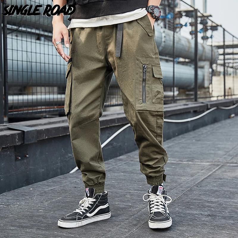 Pantalones Cargo hombre, ropa urbana japonesa, coreana, verde, Hip Hop, 2021|Pantalones informales| - AliExpress