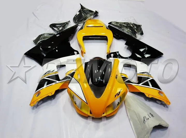 

New ABS Full fairings Kit Fit for Yamaha YZF-R1 YZF1000 R1 1998 1999 98 99 fairing set bodywork hot sales yellow black