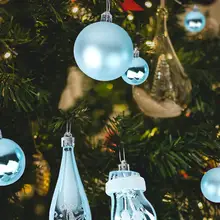 Bola de luz brillante para decoración de árbol de Navidad, 60 unidades, pintada