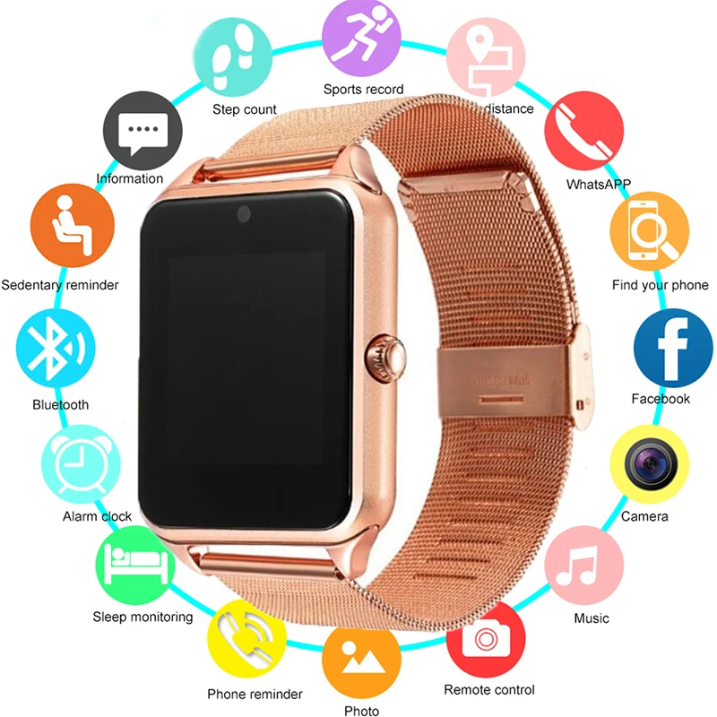 Умные часы Z60 с sim картой Bluetooth умные Relogio Inteligente GT08 Plus Reloj PK ремешок|Смарт-часы| |