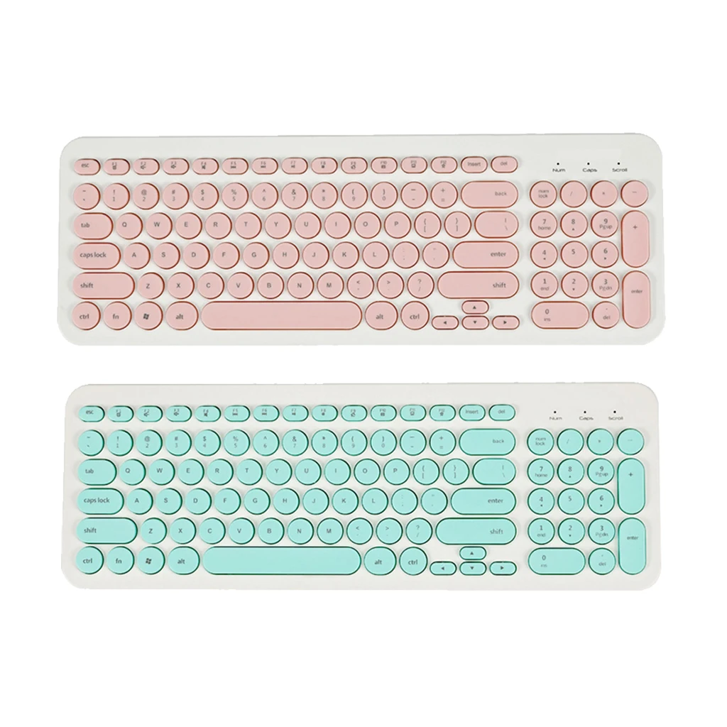 

Home Office Work Gaming Wired USB Keyboard Ultra-Quiet Retro Round Keycap Keyboards For Laptop PC Computer USB Gamer Keyboard