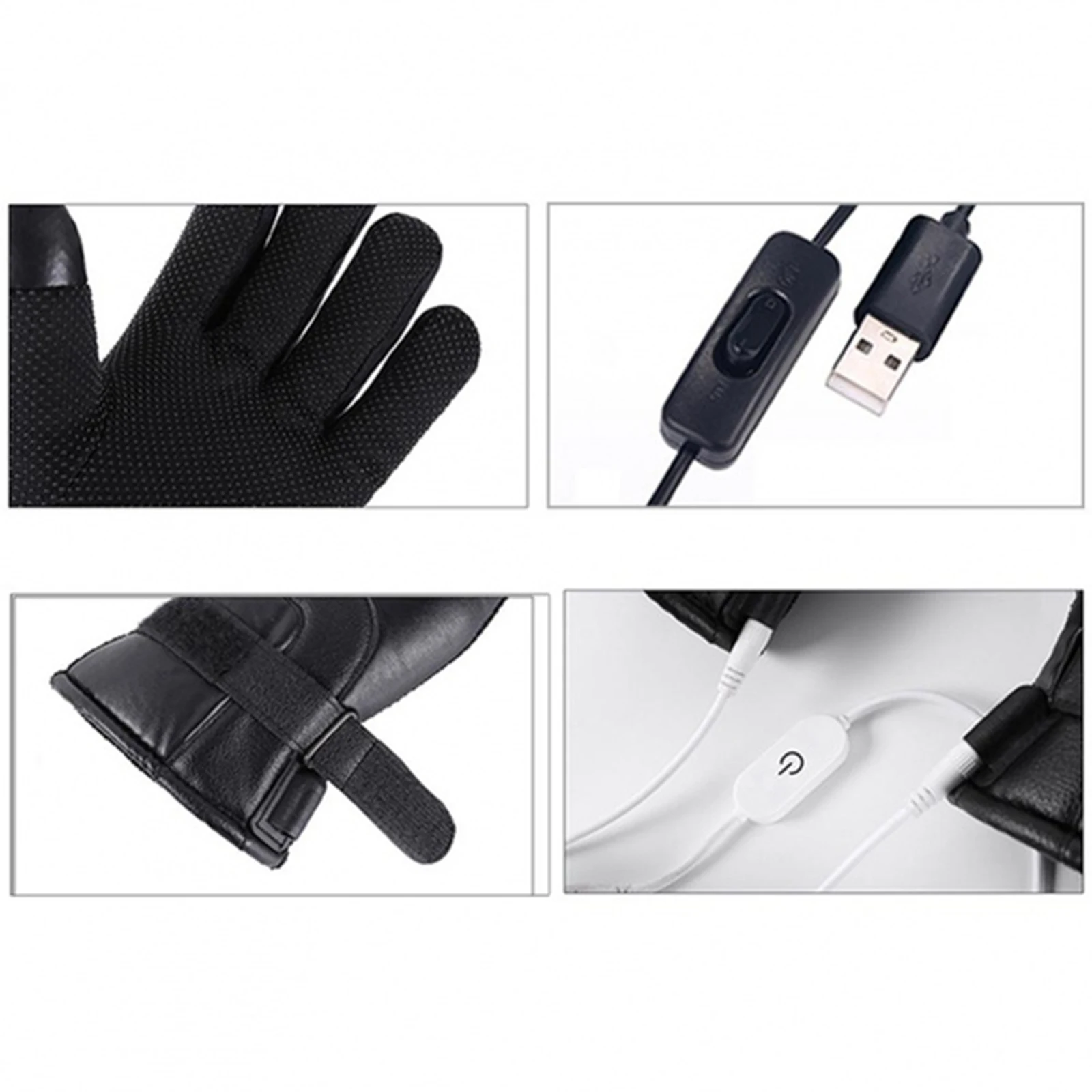 Winter Electric Heated Gloves Waterproof Windproof Cycling Warm Heating Touch Screen USB Powered Heated Gloves Christmas Gift