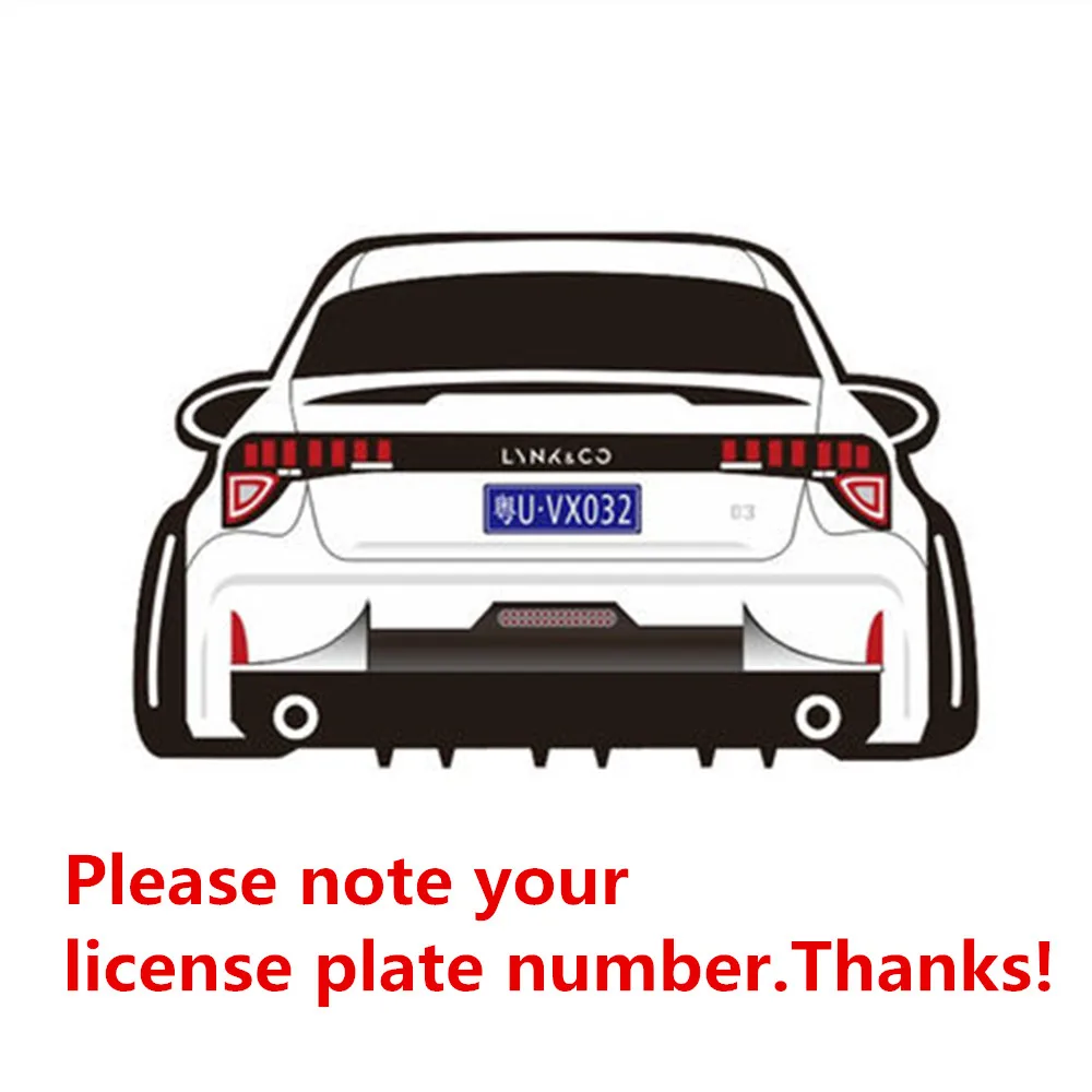 1 PCS Special Car Stickers Customizable Car Models Decals Modified car model silhouette rear and