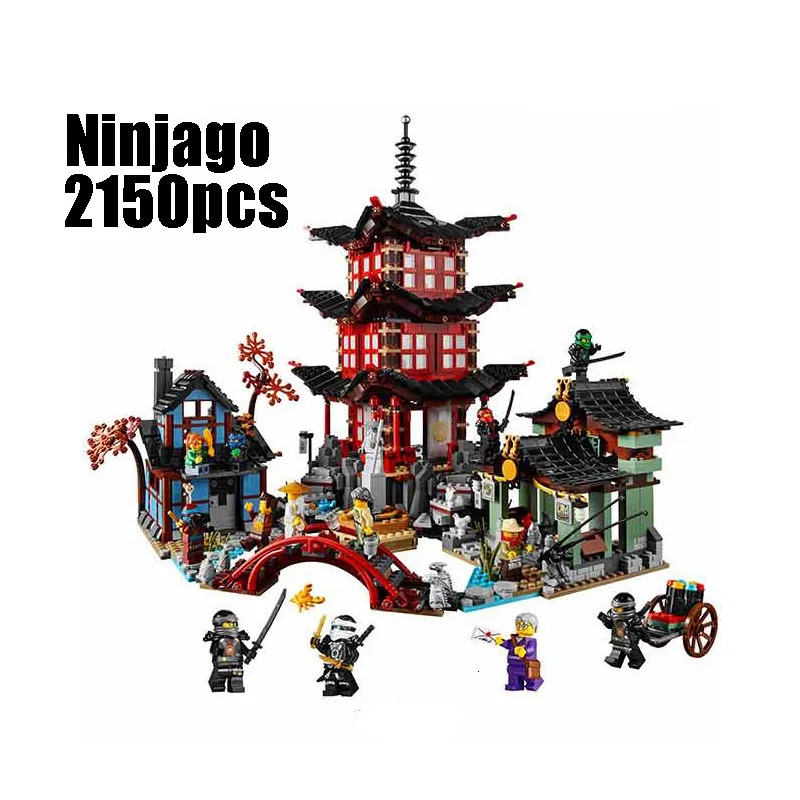 Совместимы с Ninjagoes, 06022 блоков, фигурка храма Airjitzu, игрушки для детей, строительные блоки