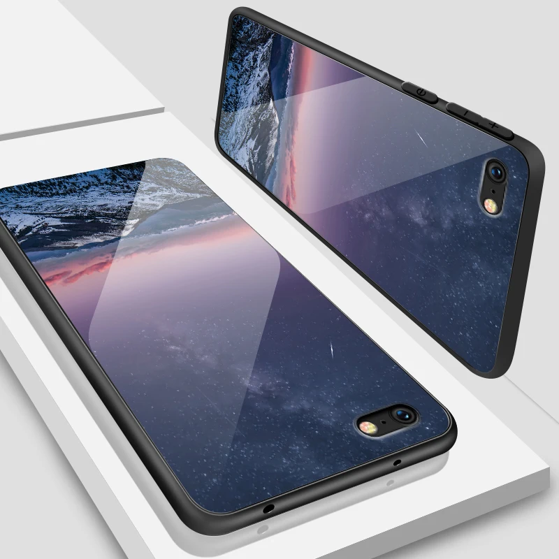 Чехлы из закаленного стекла для Meizu M5 M6 M8 M9 Note 16th Plus для iPhone 5S, SE 6 6S 7 8 Plus XR XS MAX противоударный жесткий защитный чехол - Цвет: W377