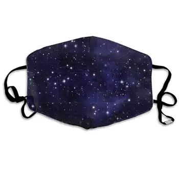 

Universe Star Space Galaxy Washable Reusable Mask, Cotton Anti Dust Half Face Mouth Mask For Kids Teens Men Women With