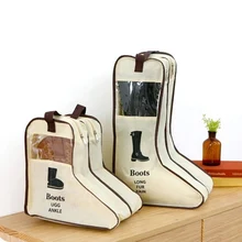 2 размера, практичный карман для обуви, пылезащитный чехол, переносная дорожная сумка для хранения обуви на молнии, корейский стиль, чехол с видимым окошком