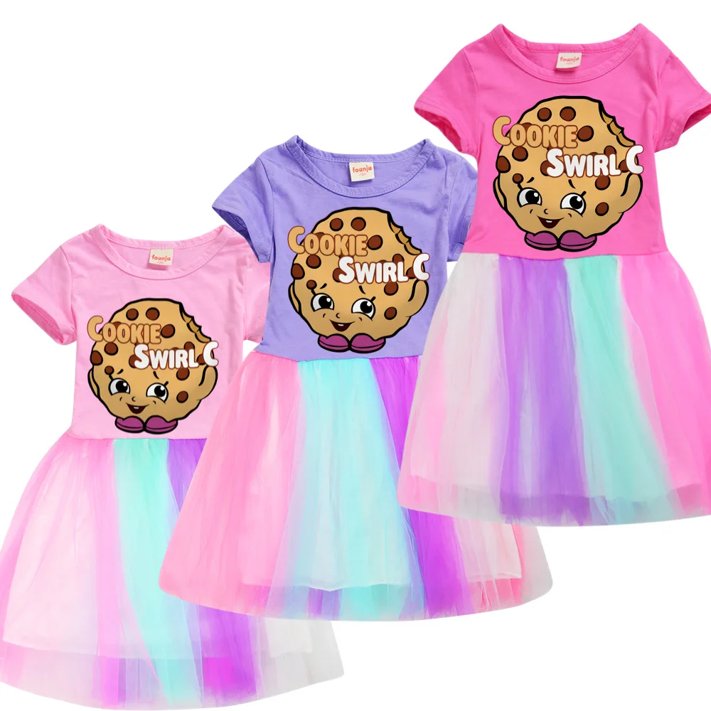 

Печенье Swirl C 2 лет одежда для маленьких девочек размер 8 Vestidos Cortos оптовая продажа одежда платье принцессы для девочек элегантное платье