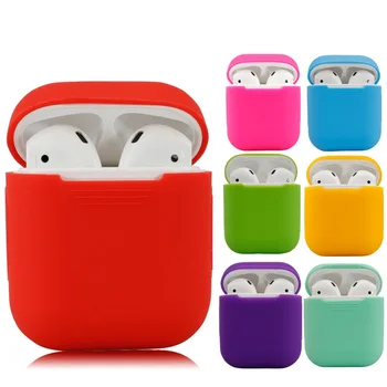 

Soft Silicone Case Earphones for Apple Airpods case Bluetooth Wireless Earphone Protective Cover Box for Air Pods Ear Pods Bag