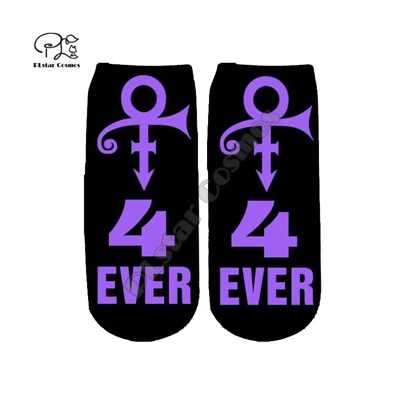 

PLstar Cosmos Popular Singer Prince Rogers Nelson Purple HipHop 3DPrint Women/Men Unisex Cotton Funny Casual Short Ankle Socks 2