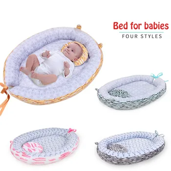 

Portable Baby Nest Bed for Boys Girls Travel Bed Infant Cotton Cradle Crib Baby Bassinet Newborn Bed baby carry cot kids bed