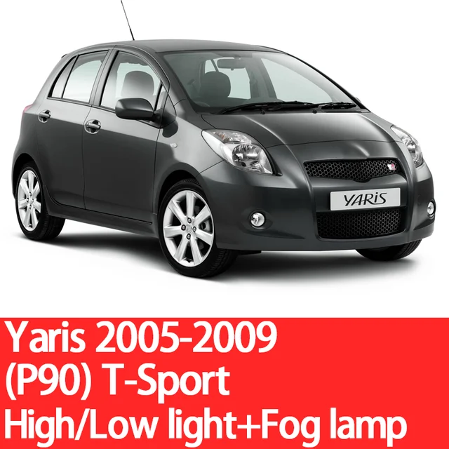 YNFOM LED headlights kit for Toyota Yaris,Echo P1-P15 1999-2020 Low beam,High beam,fog lamp,car accessories,car headlight bulbs 05-09 P90 T-Sport