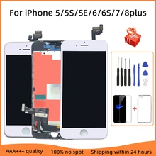 

New AAA+++LCD Display For iPhone 6 6S 7 8 Plus With Perfect 3D Touch Screen Digitizer Assembly For iPhone 5 5S No Dead Pixel