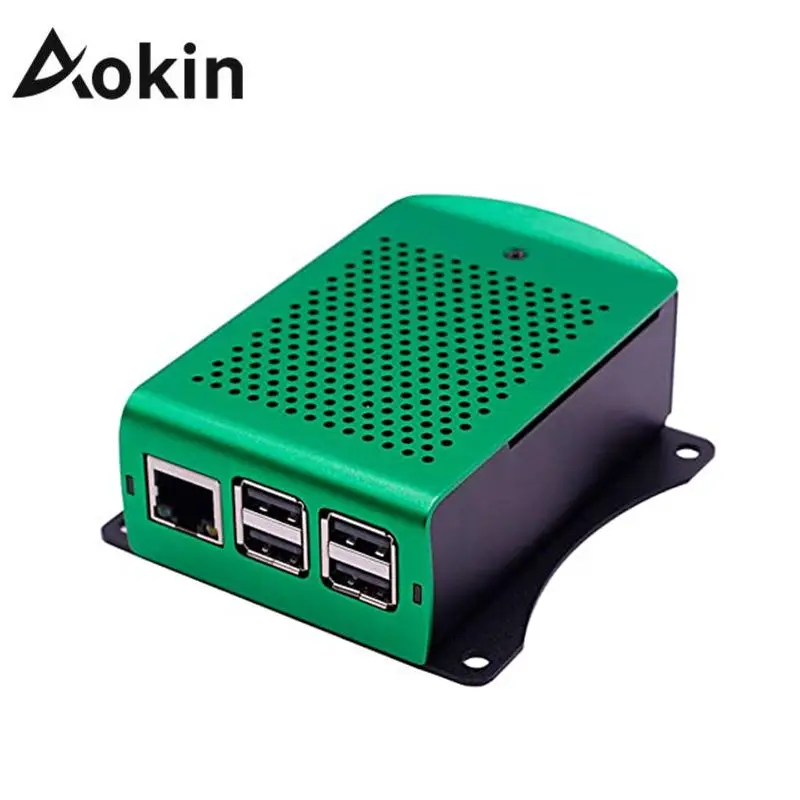 

Aokin Raspberry Pi 3 Case Aluminum Metal Enclosure RPI 3 Box Compatible with Raspberry Pi 3 Model B Green Silver Black