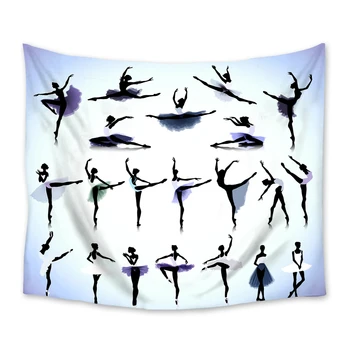 

Elegant Ballet Dancer Tapestry Wall Hanging Wall Decor Tapestries Bedspread Sheet Carpet Throw Yoga Mat Home Bedroom Decoration