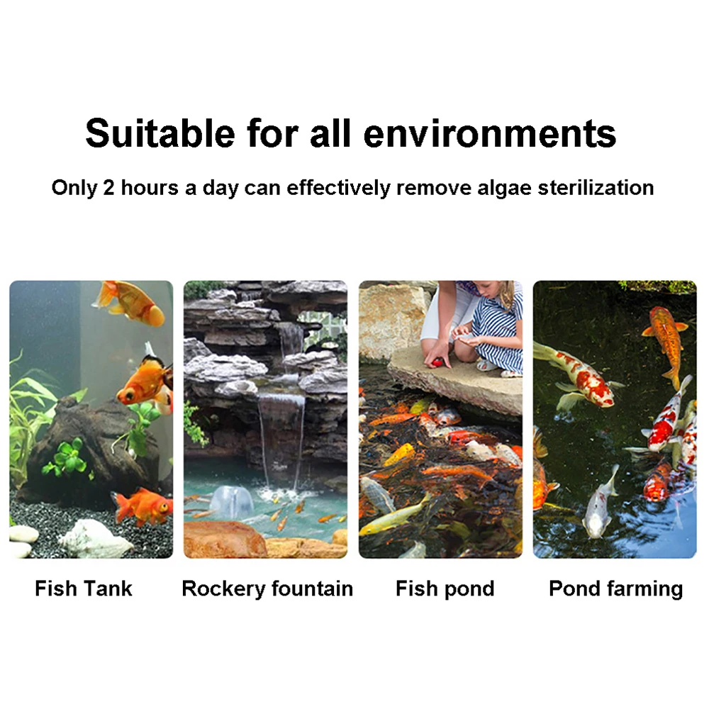 220V Aquarium Ultraviolet Sterilization Lamp Eye Protection Algae Removal Deodorize 20W 40W 60W 80W 120W UVC Light For Fish Tank