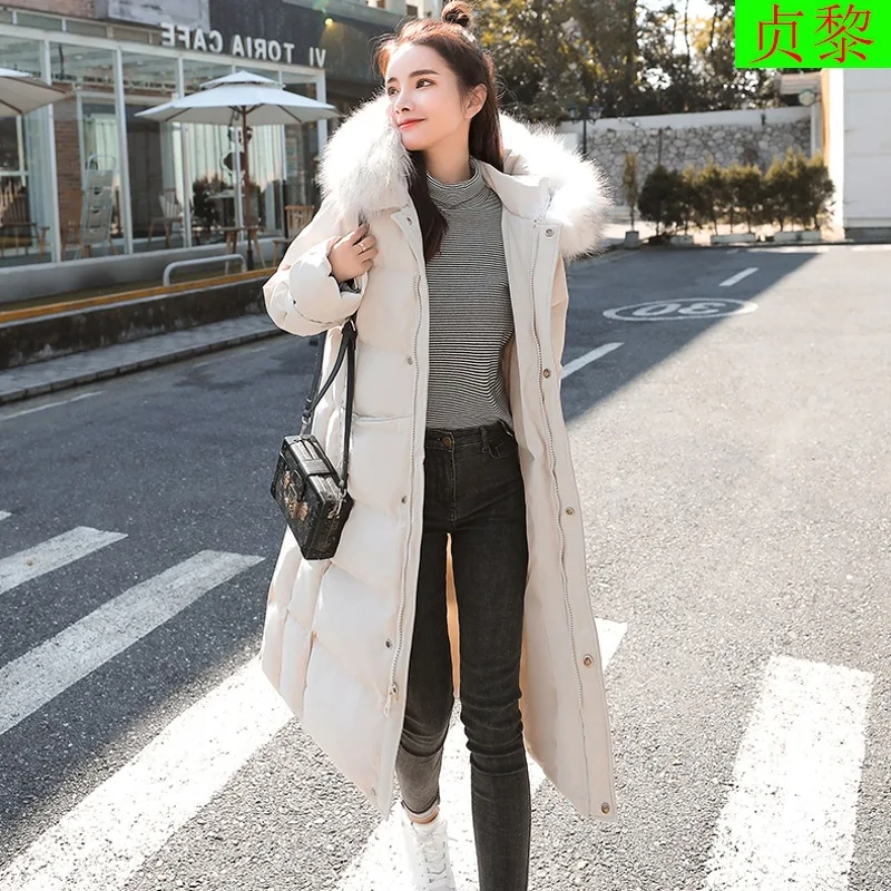 

Cotton-padded Clothes Women's 2018 Winter New Style Korean-style Mid-length over-the-Knee Cotton-padded Jacket down Jacket Cotto