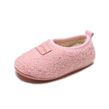 

Kids Slippers Winter 2019 Baby Boy Girls Shoes Infant Toddler Slippers Shoes Cute Plush Warm Non-slip Children Slippers Shoes