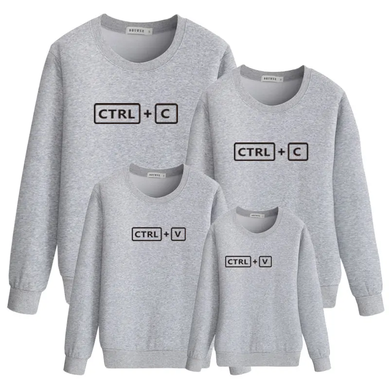 Ctrl V+ Ctrl C; Семейные комплекты; свитер для всей семьи; одежда для мамы, дочки, папы; футболка для сына; одежда «Мама и я»