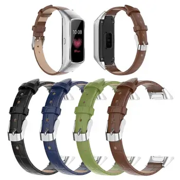 

Replacement Bamboo Leather Bracelet Wrist Strap Adjustable Comfortable Classic Fashion for Samsung Galaxy Fit SM-R370