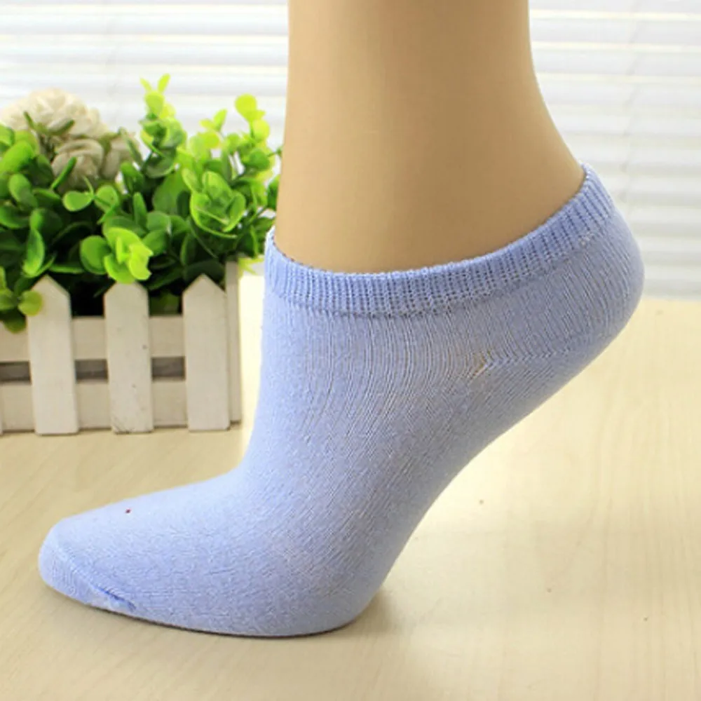 1Pairs Womens Girls Comfortable Cotton Candy Color Sweet Various Vibrant Sock Slippers Funny Short Soft Ankle Socks 