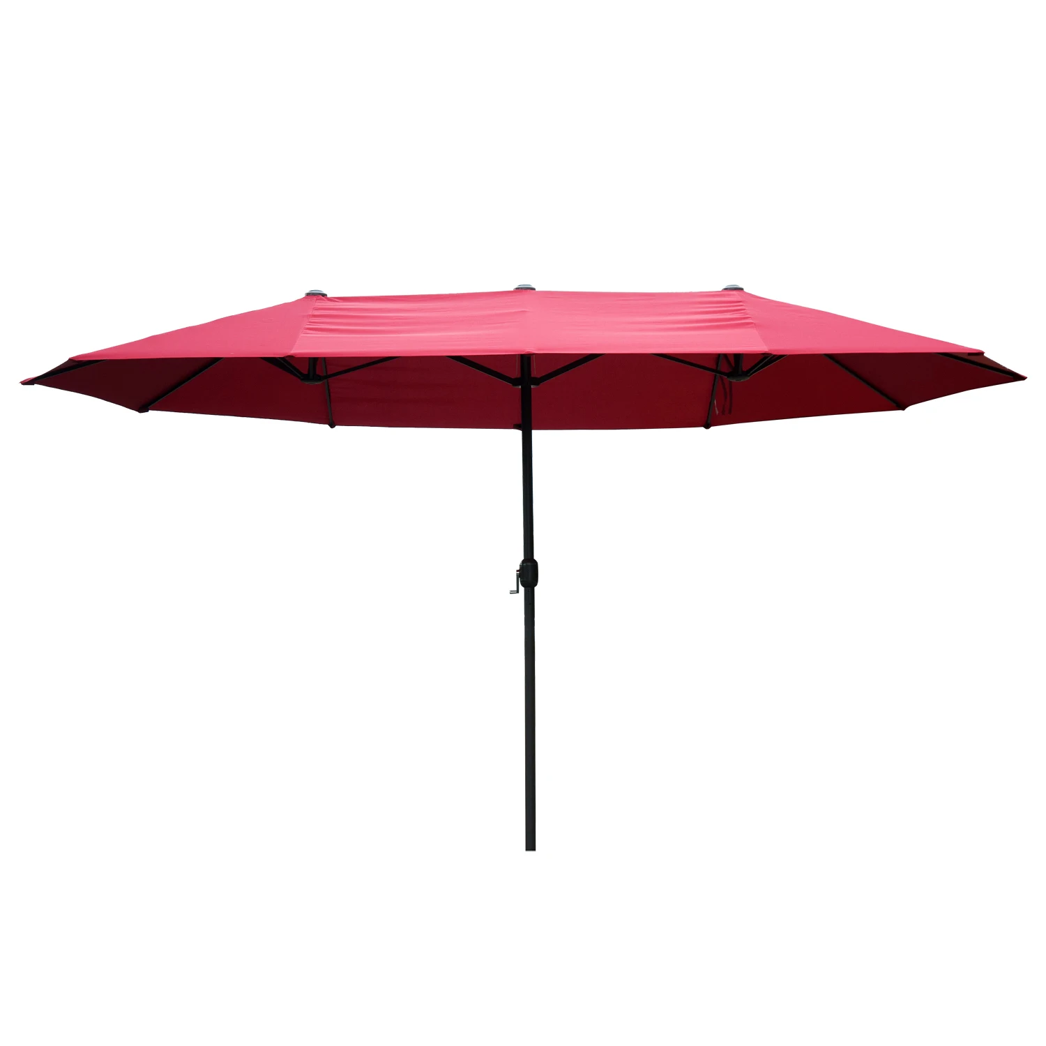 Outsunny Umbrella Parasol garden Large outdoor Steel Polyester Fabric 4 6X2 Red Bordeaux |