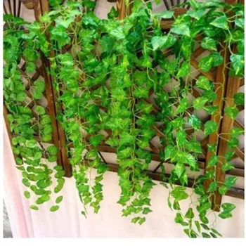 

180cm Artificial plants Creeper green leaf Ivy vine For Home Wedding Decora wholesale diy Hanging Garland Artificial Flowers