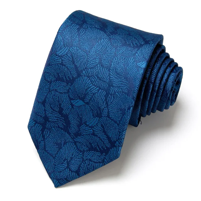 Novelty Ties Men's Fashion Tie  7.5cm Blue Necktie Green & Orange Color Neck Tie For Men Paisley Floral Bowtie Wedding L175