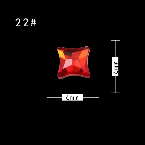 10 шт./упак. нейл-арта украшения камни с плоской задней частью Форма капли воды с украшением в виде кристаллов красная мозачиная Стекло Стразы для украшения аксессуары - Цвет: 22
