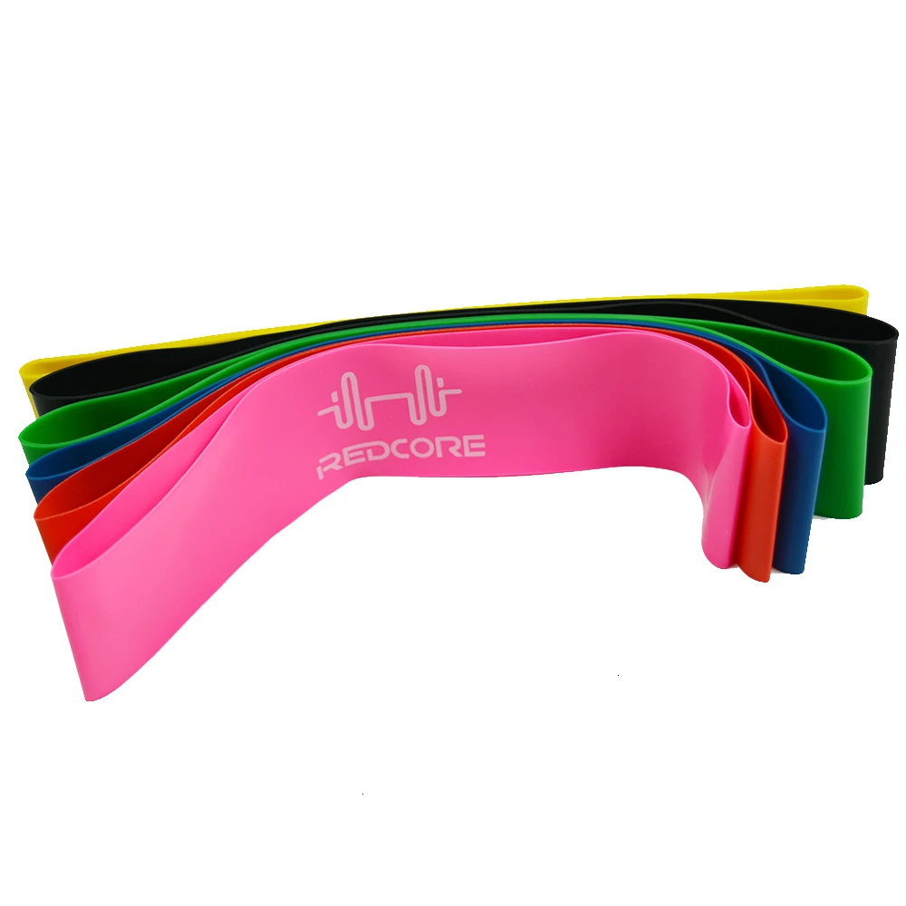 6 Colors Yoga Resistance Bands Workout Training Pilates Rubber Loops 0.35mm-1.3mm Sport Elastic Bands for Fitness Body Building  (12)