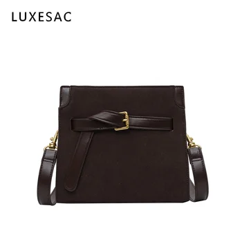 

Fashion Bag Suede Leather Side Bags Small for Ladies Sac a Main Vintage Solid Crossbody Bags for Women Luxury Bolsa Feminina
