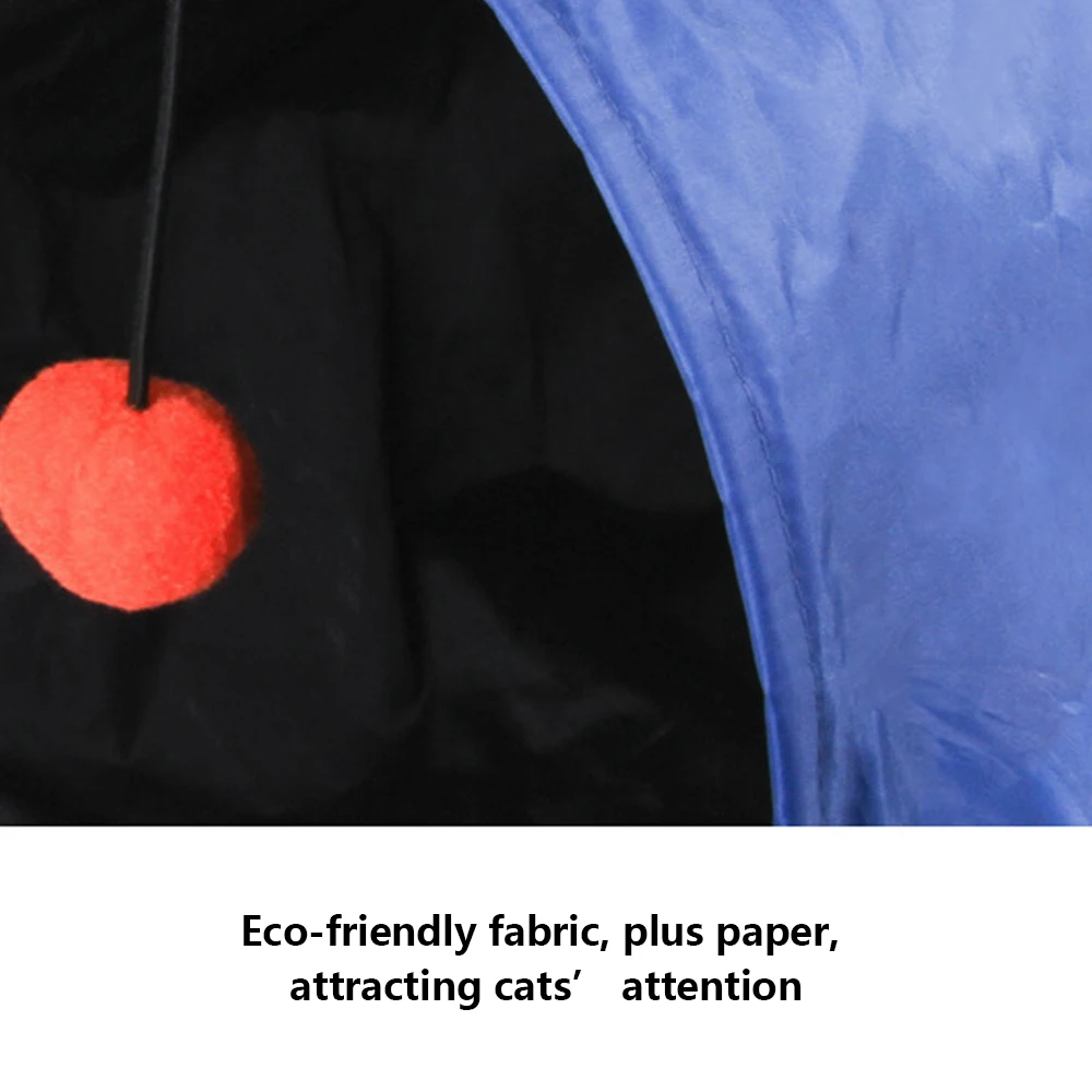 Hot 3 Holes Funny Foldable Pet Cat Toy Tunnel Indoor Outdoor Toy Pet Cat Training Toy 3