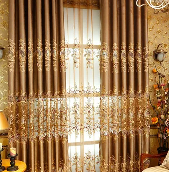 

European Water-soluble Embroidery with High Precision Curtains for Living Dining Room Bedroom.