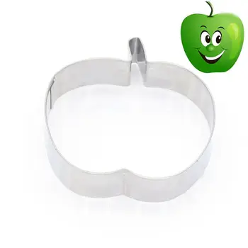 

Stainless Steel Cookie Cutter Mold Apple Shape Decoration Tool Fondant Cutter Baking Molds Dessert Chocolate Fondant Cupcake