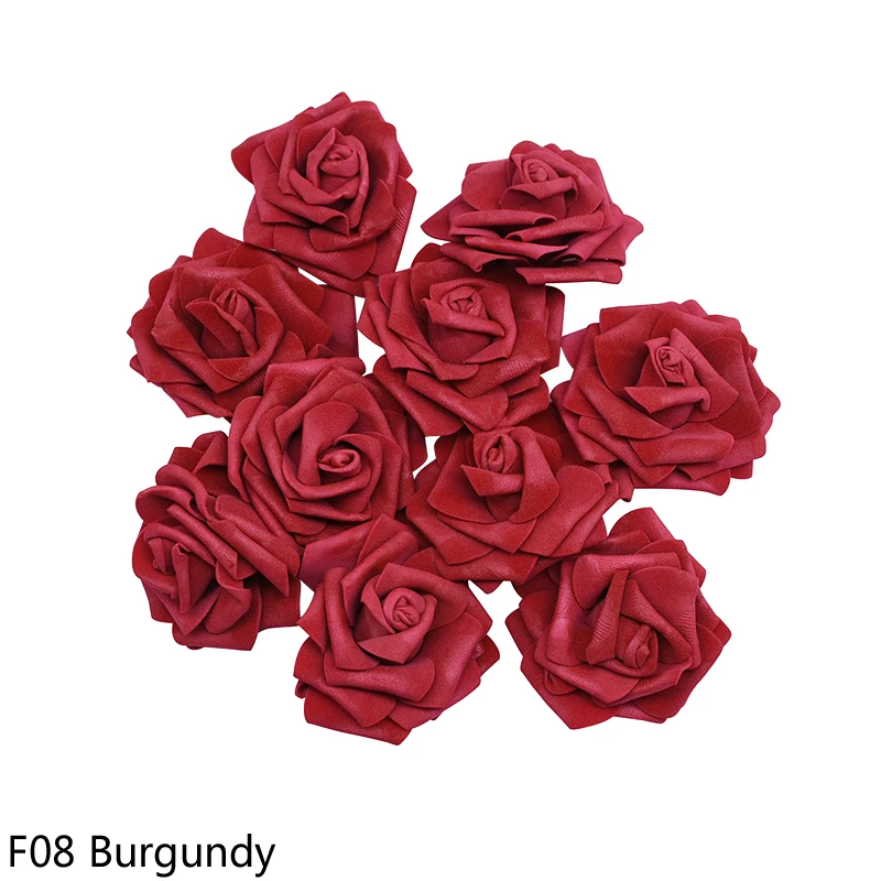 10 шт. 8 см большой пены розы искусственные головки цветов для свадьбы украшения дома Mariage Flores Rosa Скрапбукинг ремесла поставки - Цвет: F08