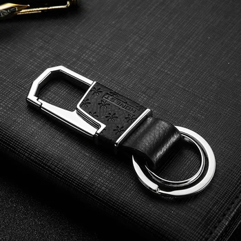 

Leather High-end Fashion Waist Metal Leather Pattern Keychain for Bentley Mulsanne Arnage Toyota Camry Corolla Car key Pendant