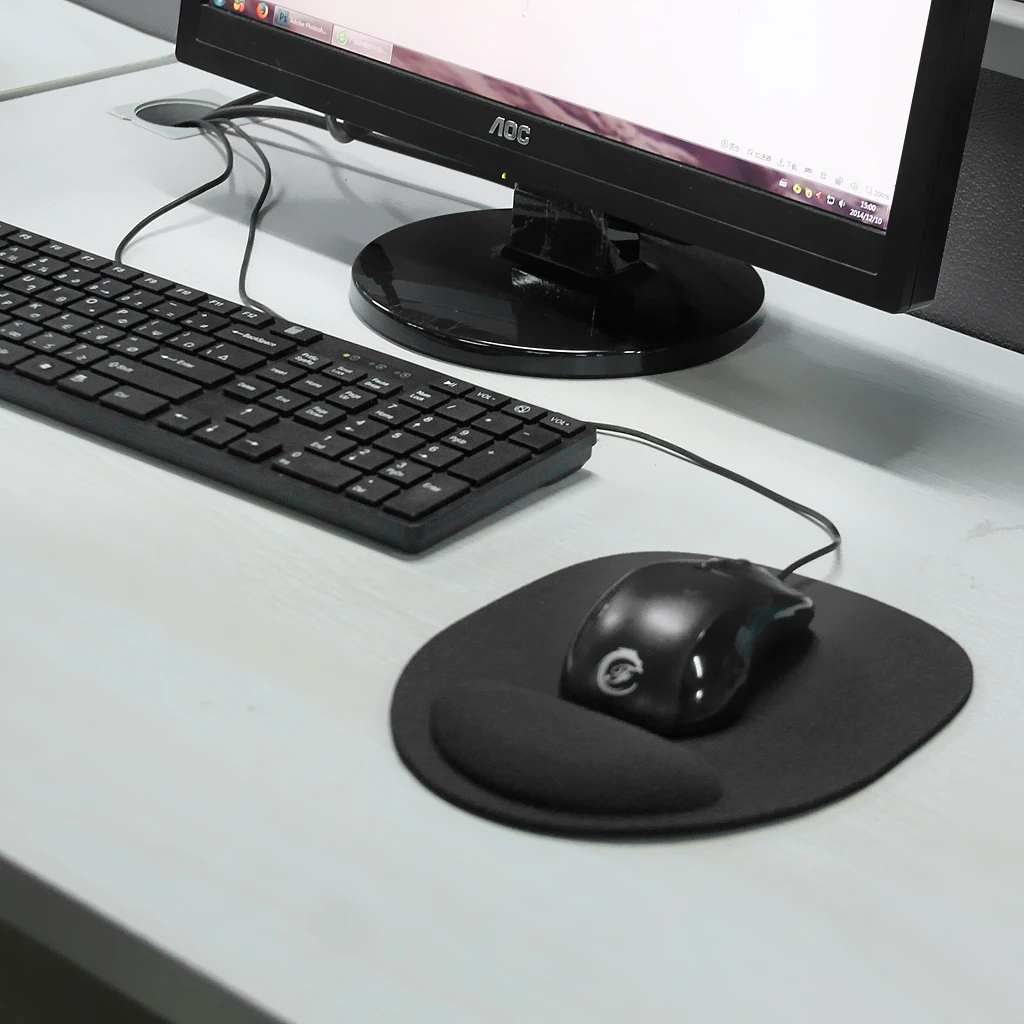 Mouse Pad With Gel Handheld Steering Pad Ergonomically. Mousepads Gelpad Black