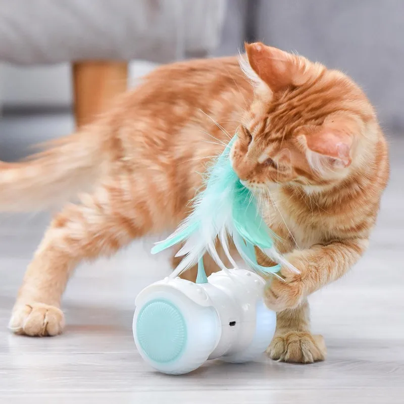 Pet Electric Smart Balance Led Luminous Remote Control Car Funny Cat Toy Gray Feather Smart Robot Interactive Cat Toys Pet Electric Smart Balance Led Luminous Remote Control Car Funny Cat Toy Gray Feather Smart Robot Interactive Cat Toys