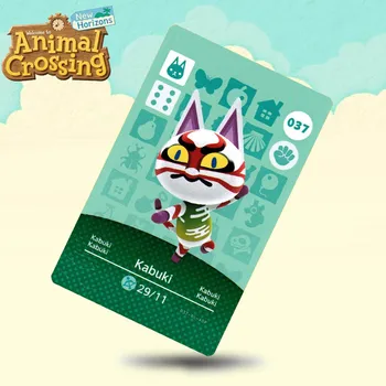 

037 Kabuki Animal Crossing Card Amiibo Cards Work for Switch NS 3DS Games