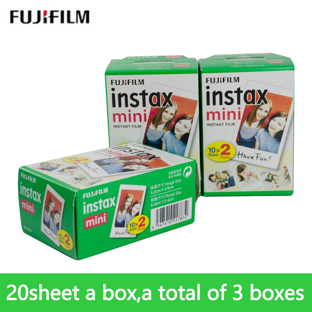 Film 60 Sheet 60 листов Fujifilm instax mini 9 8 пленок 3 дюйма белая кромка для мгновенной камеры mini 9 8 7s 25 50s 9 90 камера Sp-2 пленка для камеры - Цвет: Film 60 Sheet
