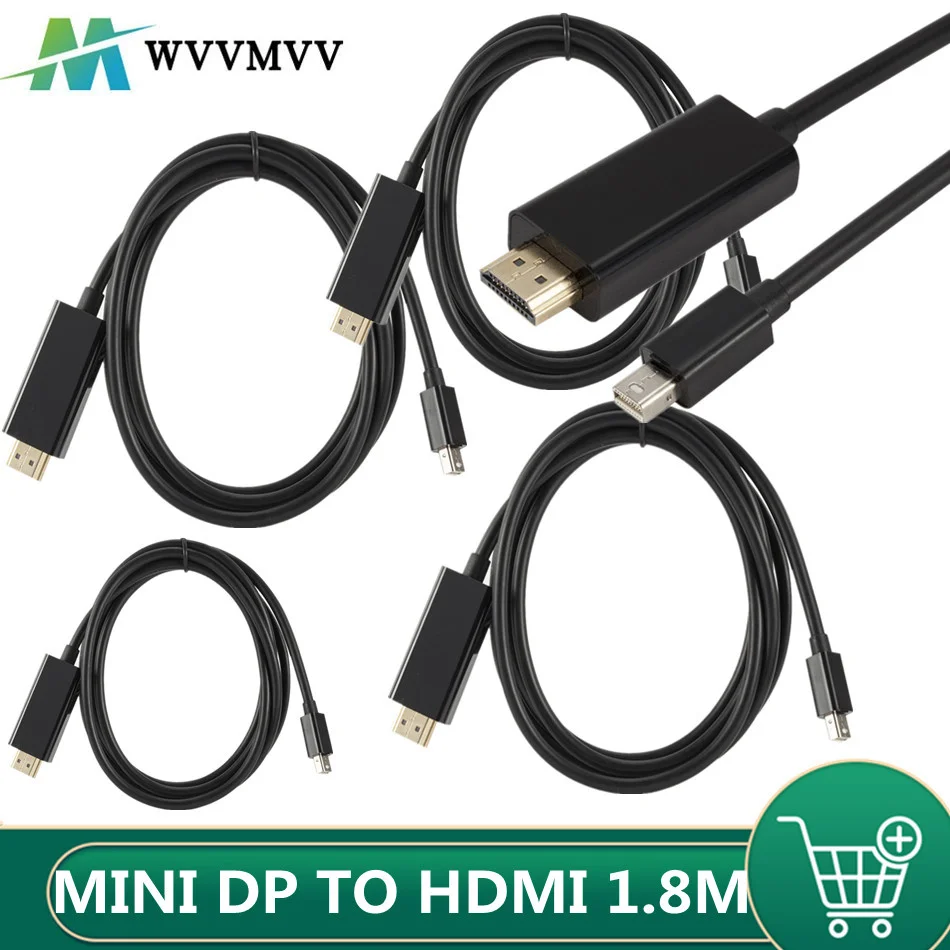 Мини-Кабель Dp-Hdmi Minidp к Hdmi 1 8 M Dp Line Minidisplayport 20-контактный интерфейс идеальный сигнал